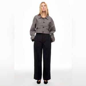 Plan C Black Trousers With Front Pleat